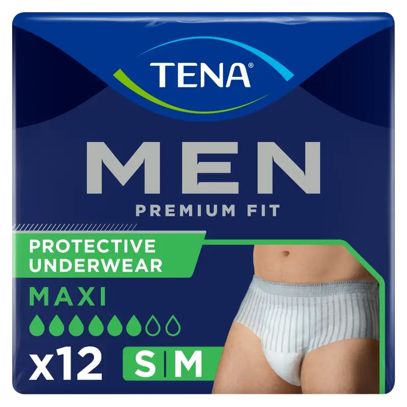 Tena Herrenhosen Premium Fit Maxi Größe S-M, 12 Stück