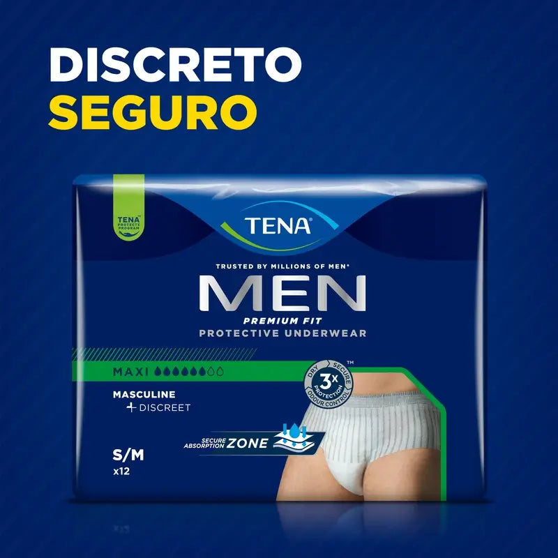 Tena Herrenhosen Premium Fit Maxi Größe S-M, 12 Stück