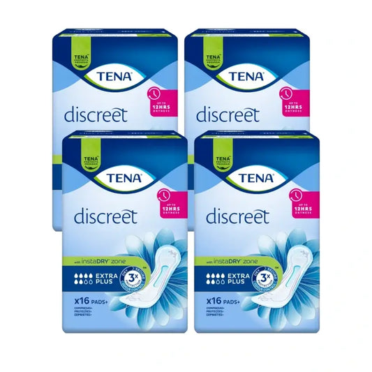 Tena Pack Discreet Extra Plus, 4 x 16 Einheiten