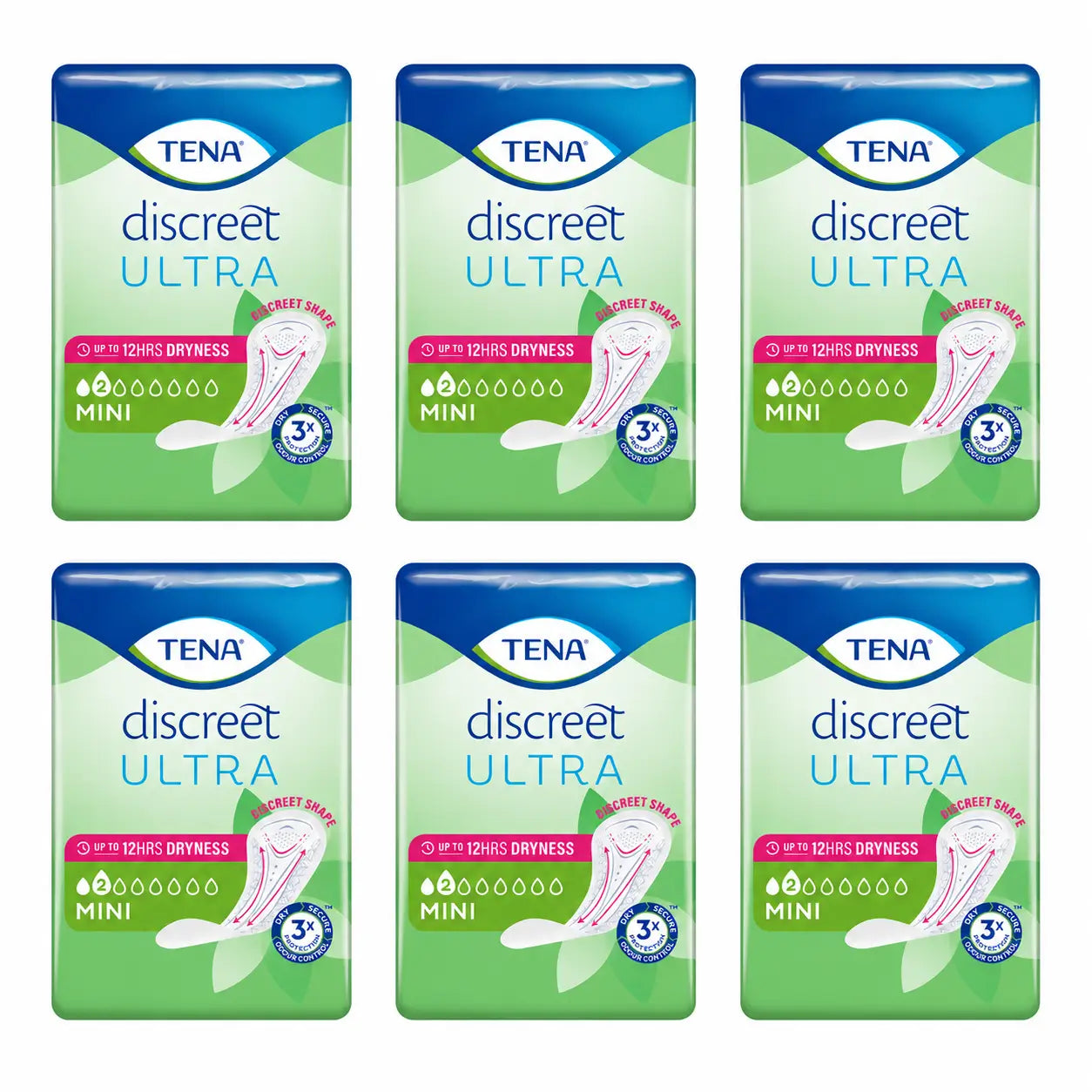 TENA Discreet Mini Pack, 6 x 20 Stück.