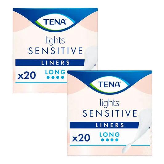 Tena Pack Lights Sensitive Long Liner, 2 x 20 Stück.