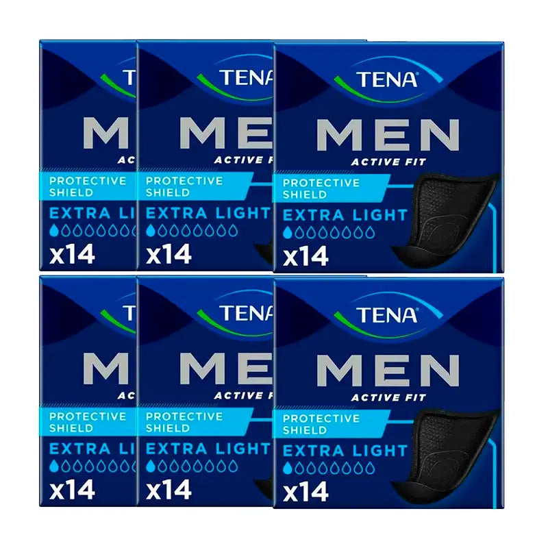 Tena Pack Men Schutzschild Extra Light, 6 X 14 Einheiten
