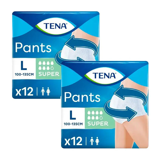 Tena Pack Pants Absorbierende Inkontinenzhosen Leichter Urin Super Large Size, 2 X 12 Einheiten