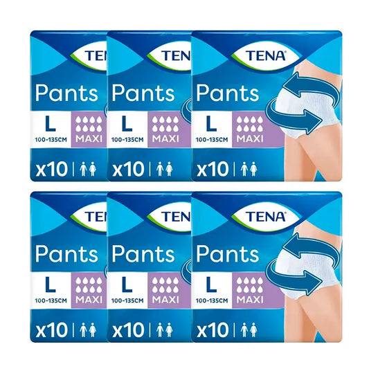 Tena Pack Pants Maxi Größe L, 6 X 10 Stück.