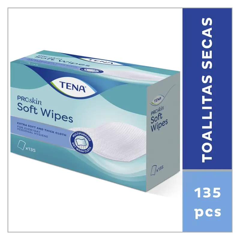 Tena Proskin Dry Towelette, 135 Stück