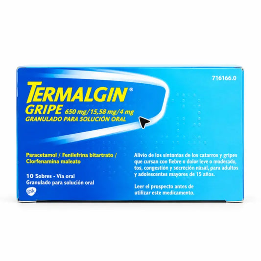 Termalgin Influenza 650 mg Granulat zum Einnehmen, 10 Sachets