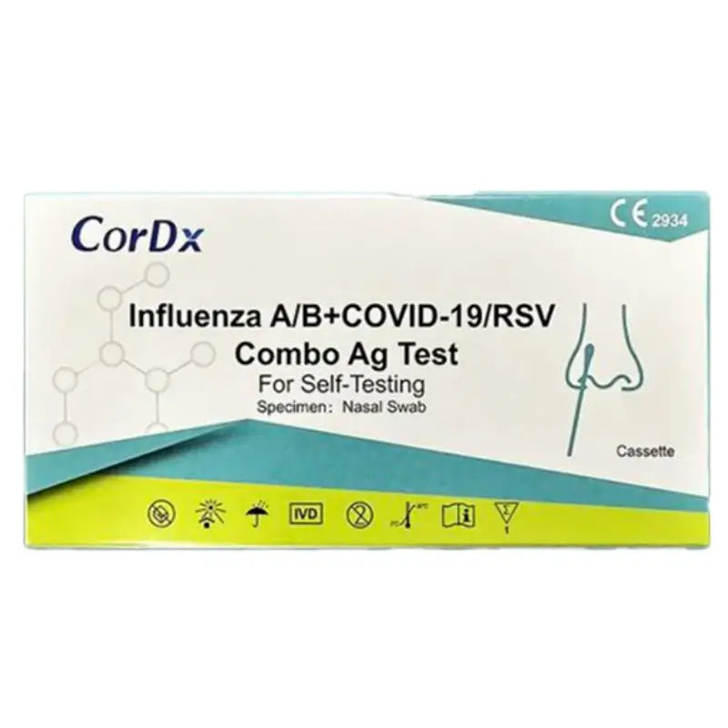Kombinierter Antigen-Schnelltest COVID-19, Influenza A & B & RSV- 25 Einheiten