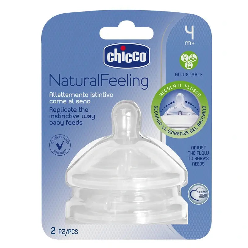 Chicco Naturalfeeling Einstellbare Flow Nippel 2 Einheiten 4M+