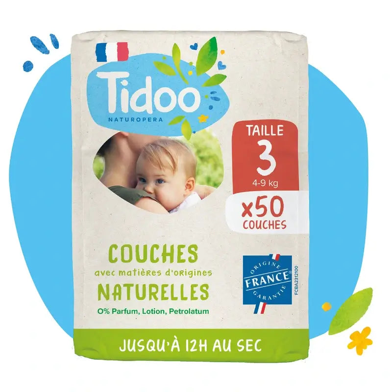 Tidoo Windeln Größe 3 4/9 Kg Eco0 , 50 Stück