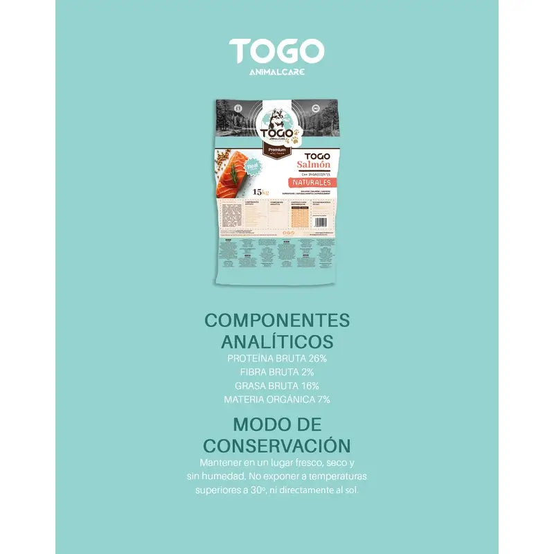 Togo Naturfutter mit Lachs, hypoallergen, 15 kg