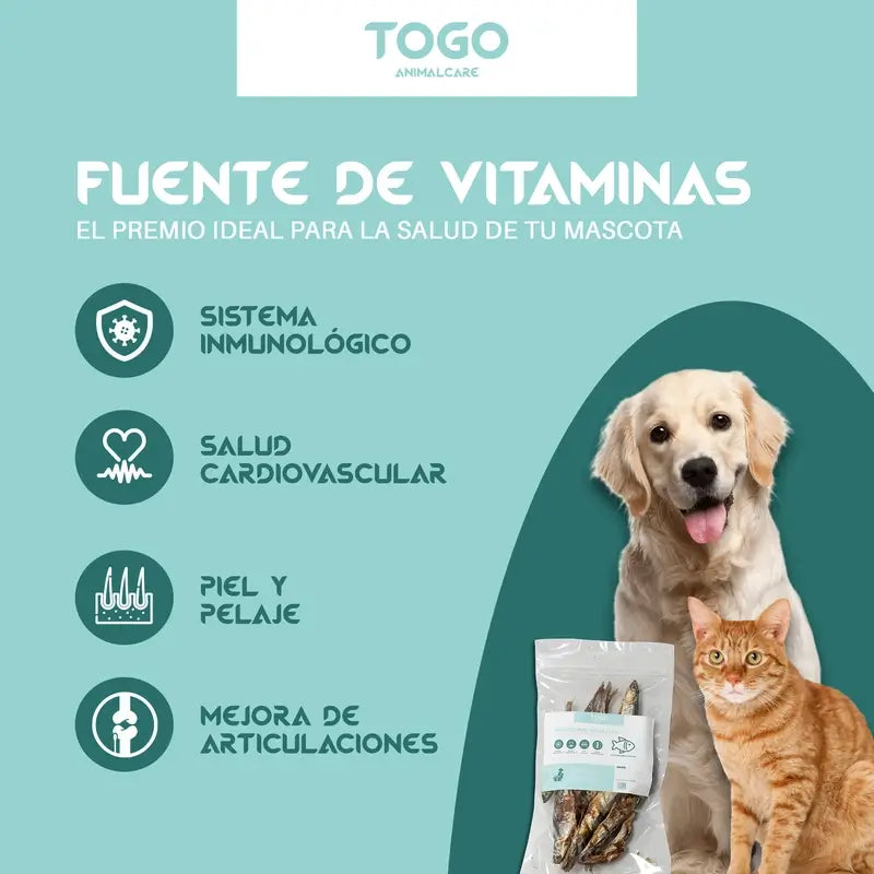 Togo Snack Natürliche getrocknete Sardellen, 2er Pack