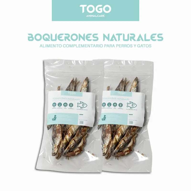 Togo Snack Natürliche getrocknete Sardellen, 2er Pack