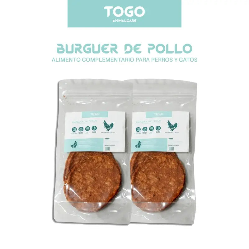 Togo Snack Natural Burger Hähnchen, 2er-Pack.