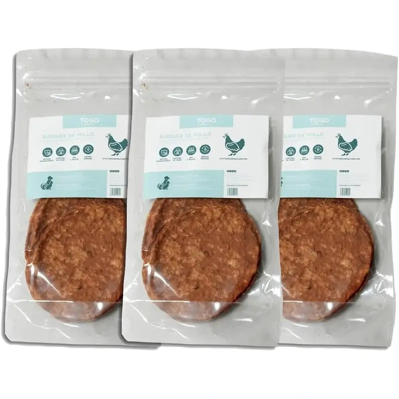 Togo Snack Natural Burger Hähnchen, 3er-Pack.