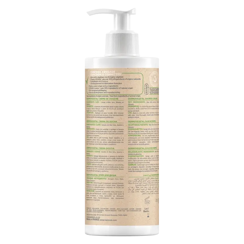 Topicrem Dermovegetal Duschcreme , 390 ml