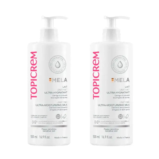 Topicrem Mela Ultra-feuchtigkeitsspendende Körpermilch , spf15 , Packung 2 x 500 ml