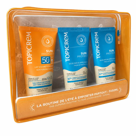 Topicrem Sun Protect Body Milk 50Ml + Aftersun 50Ml + Duschgel 50Ml