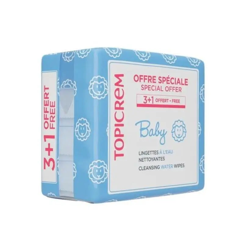 Topicrem Baby-Feuchttücher Pack 3+1, 60 Stück