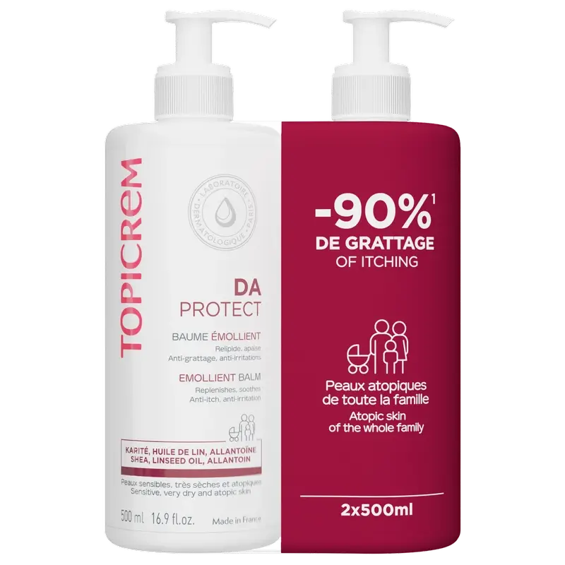 Topicrem Duo Pack Da Protect Emollient Balm 500 Ml 2. Einheit 50%.