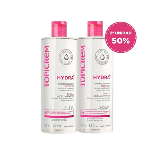 Topicrem Hydra+ Sanftes Mizellenwasser Pack, 2x400 ml