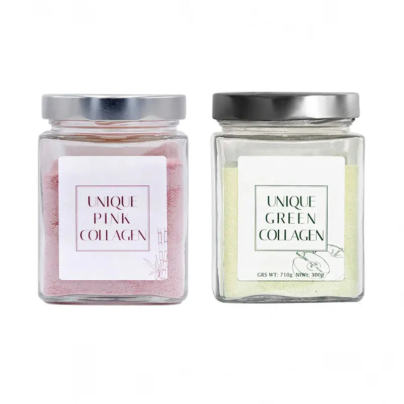 Unique Pink & Green Collagen Nahrungsergänzungsmittel, Packung 2x300 Gramm