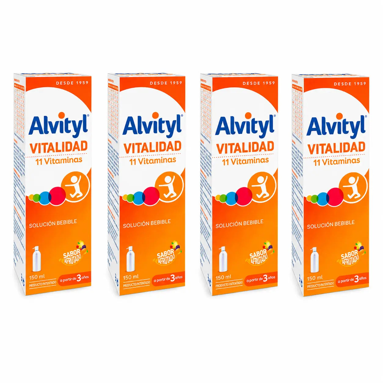 Urgo Alvityl Vitalität 11 Vitamine 150 ml, 4er-Pack