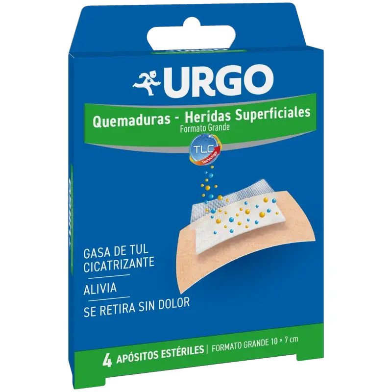 Urgo Sterile Dressing für Verbrennungen und oberflächliche Wunden, 10 X 7 Cm