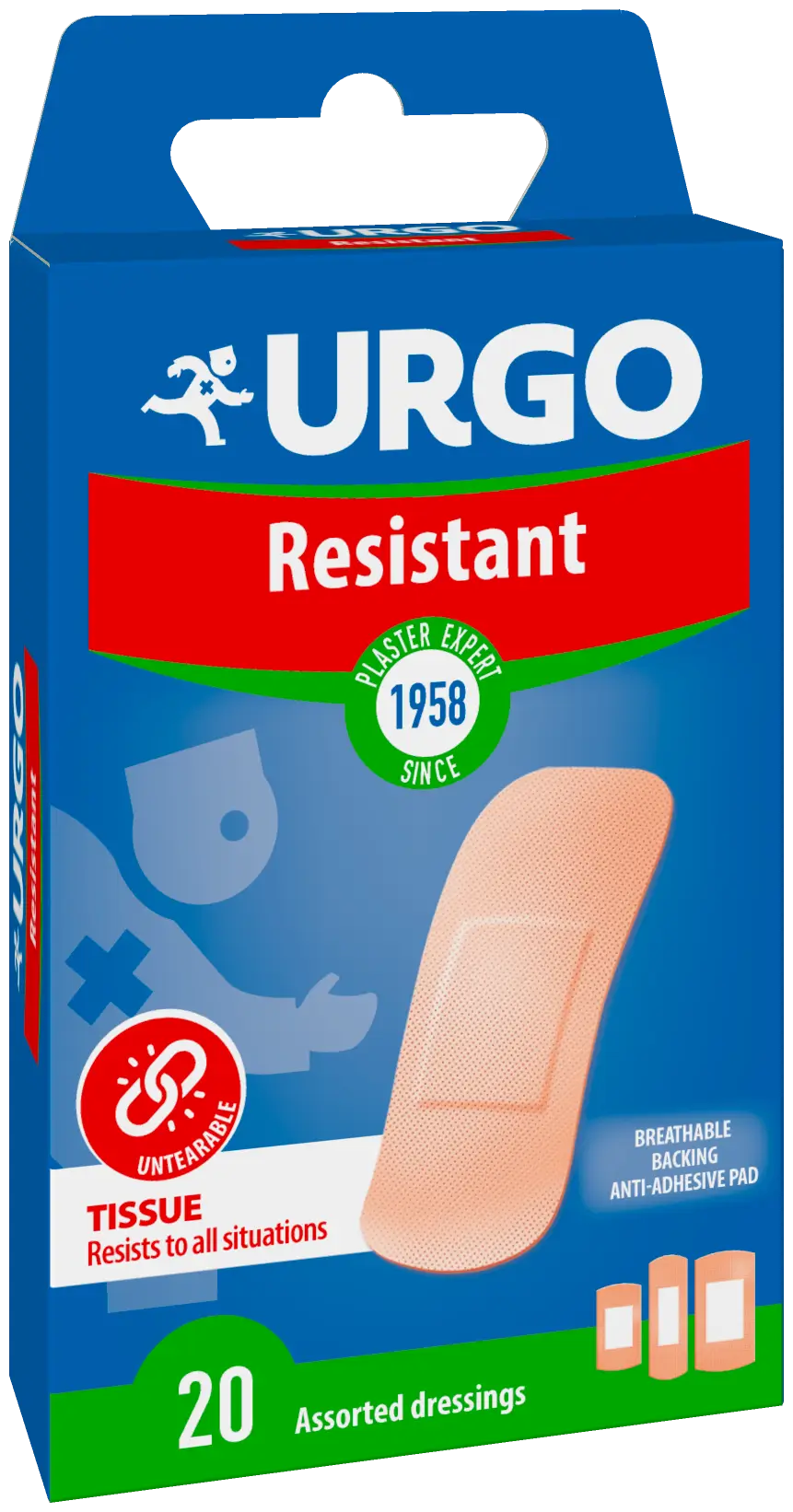 Urgo Resistant First Aid - 20 Verbände, 20 Stück