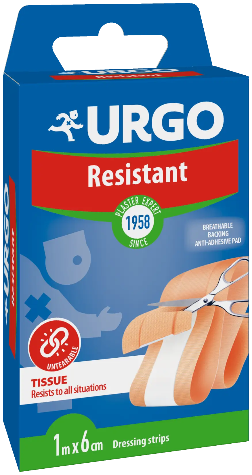 Urgo First Aid Resistant - 1 M X 6 Cm Band, 1 Stück.
