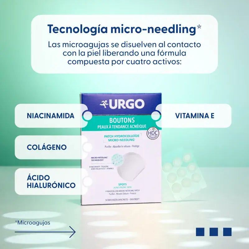 Urgo Spots Hydrokolloid-Pflaster Micro Needling, 9 Einheiten
