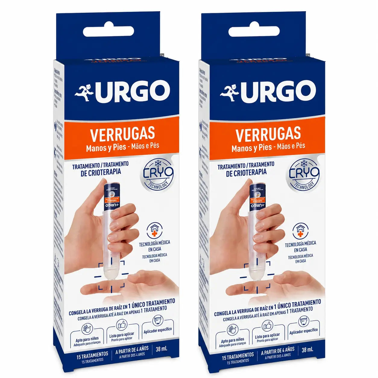 Urgo Warzen Kryotherapie – Flasche 38 ml, 15 Anwendungen, 2er-Pack