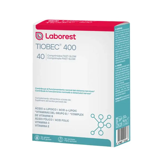Tiobec 400 Nahrungsergänzungsmittel 40 Tabletten Fast-Slow
