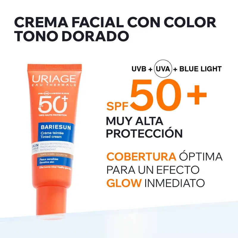 Uriage Bariésun Mineral Compact Creme SPF 50+ Goldene Farbe 10 g