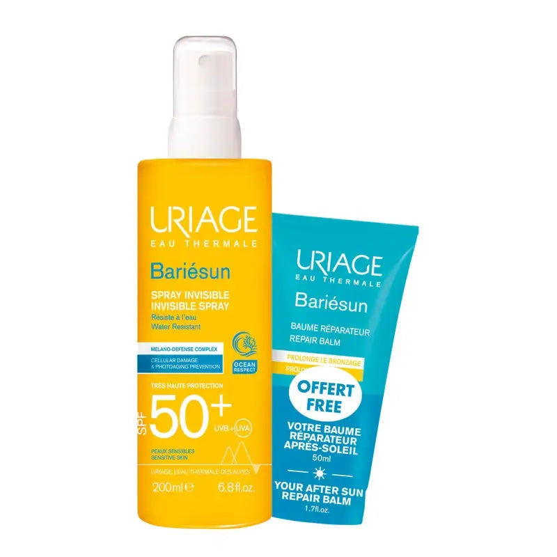 Uriage Bariésun Creme Spf50+ 50Ml + Unsichtbares Spray Spf50+ 200Ml