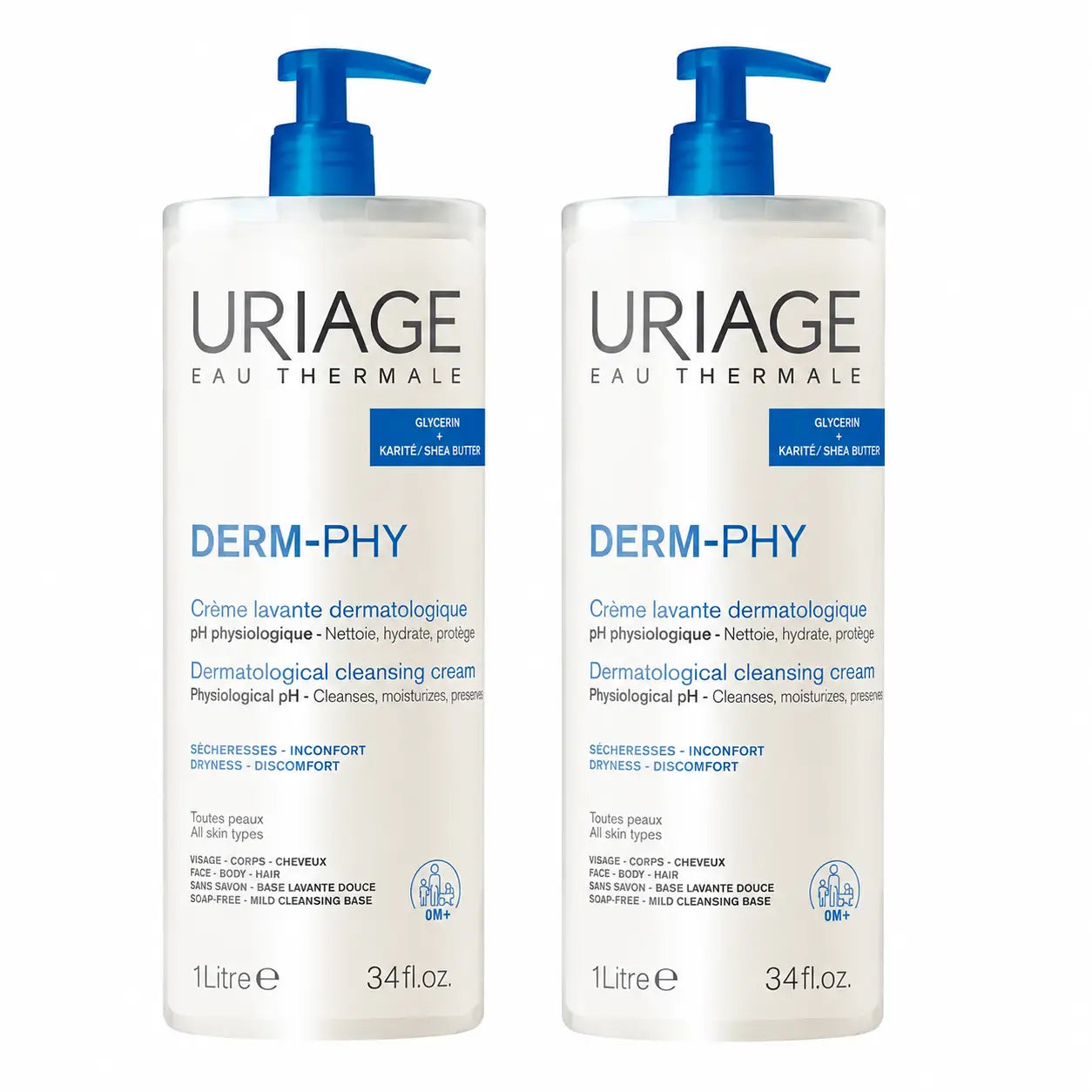 Uriage Waschcreme 1000 ml, 2er-Pack