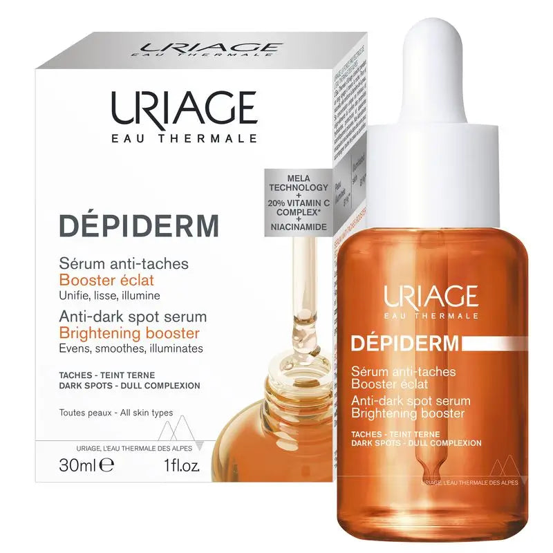Uriage Dépiderm Gesichtsserum Anti-Flecken- und Aufhellungspflege , 30 ml