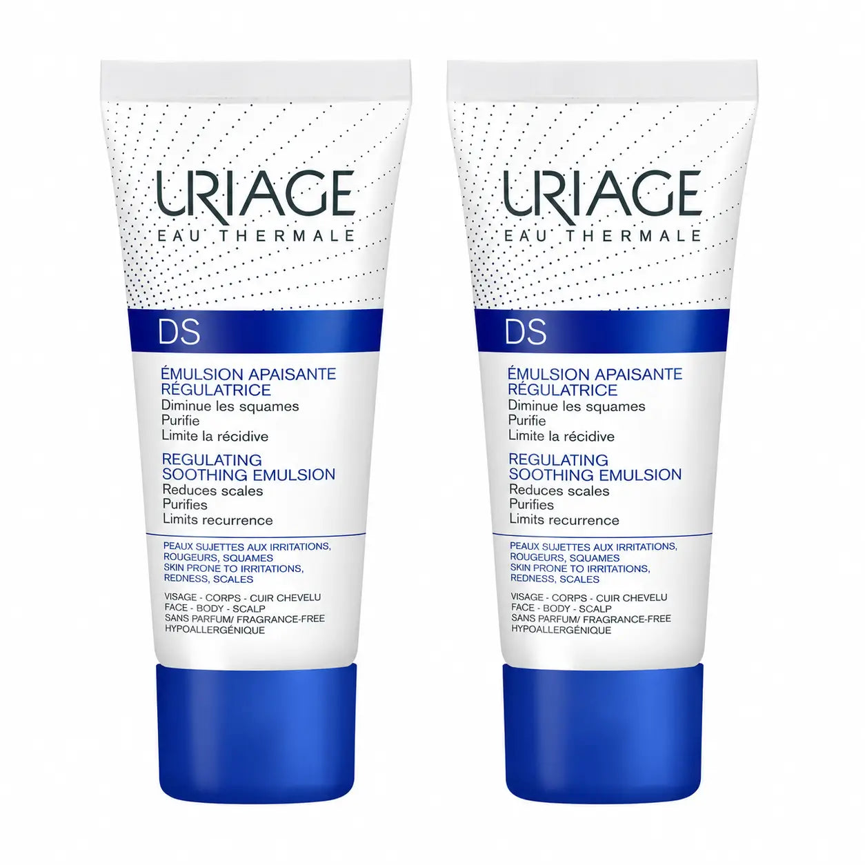 Uriage DS Beruhigende Emulsion 40 ml, parfümfrei, 2er-Pack