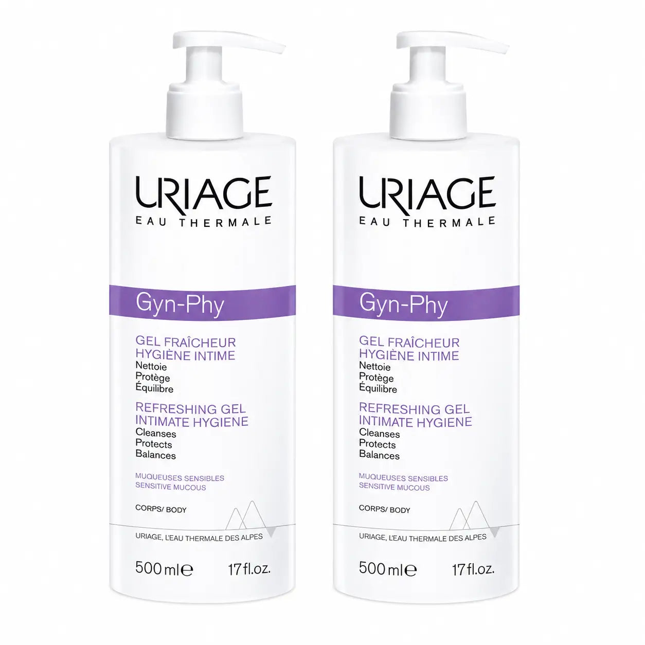 Uriage Gynphy Intimgel, 500 ml, 2er-Pack