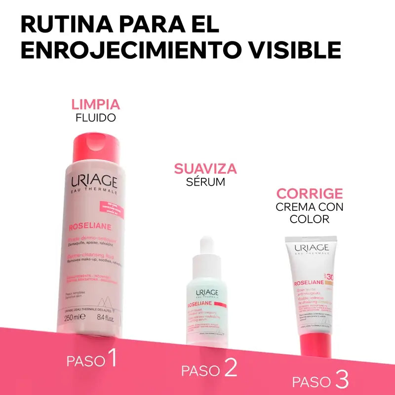 Uriage Roséliane Cc Creme Spf30 Farbige Creme für empfindliche, gerötete, Rosacea und hyperreaktive Haut, 40 ml