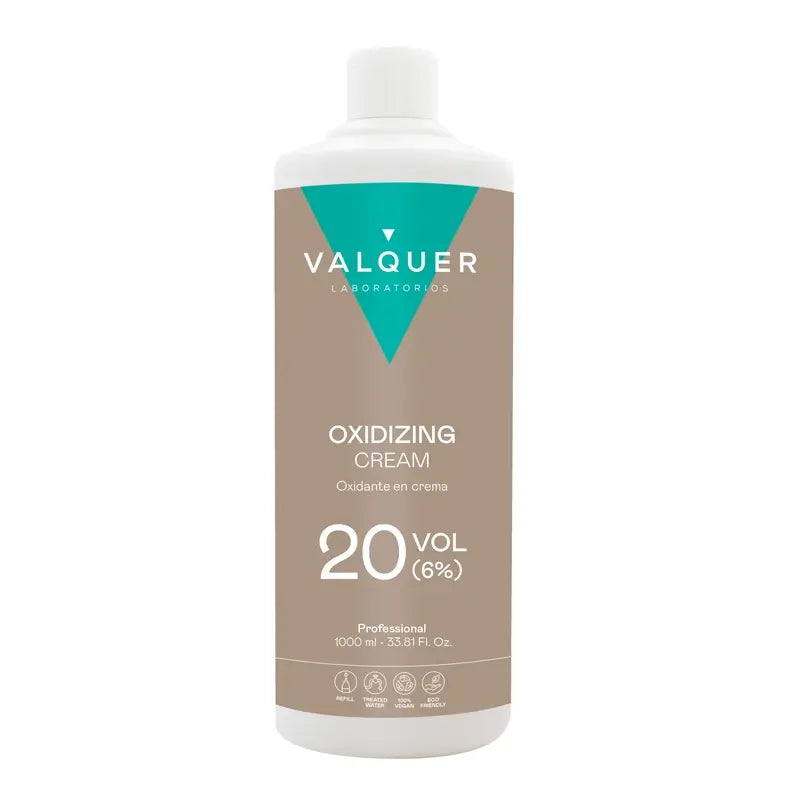 Valquer Agua Oxigenada 20 Vol (6 %) - Professionelles Haar-Oxidationsmittel, 1 L