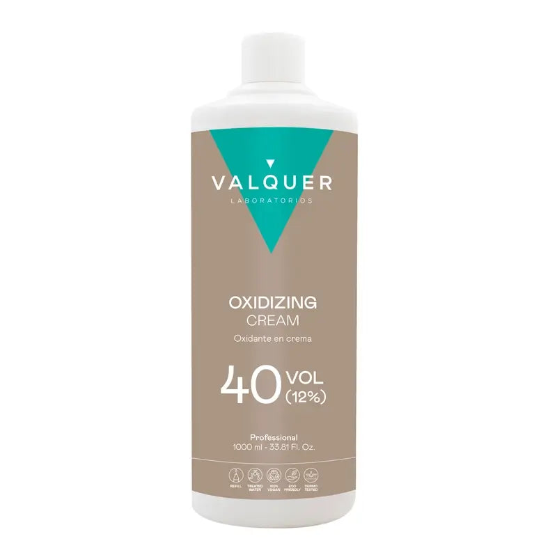 Valquer Agua Oxigenada 40 Vol (12%) - Professionelles Haar-Oxidationsmittel , 1 L