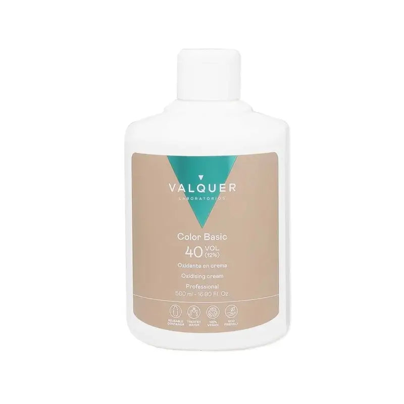 Valquer Agua Oxigenada 40 Vol (12%) - Professionelles Haar-Oxidationsmittel , 500 ml