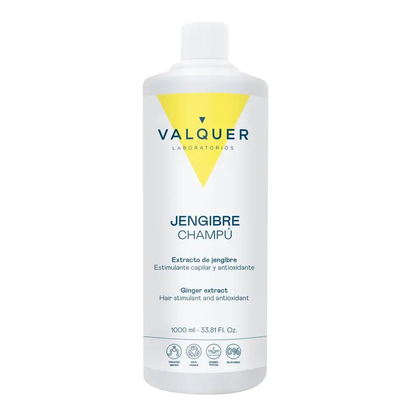 Valquer Ginger Strong Ingwer Shampoo - Anti-Schuppen, revitalisierend und stärkend, 1 L