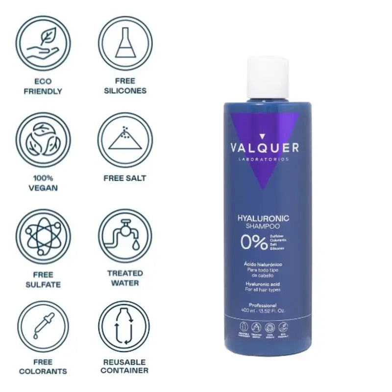 Valquer Haarpflege Hyaluronsäure Shampoo, 400 ml