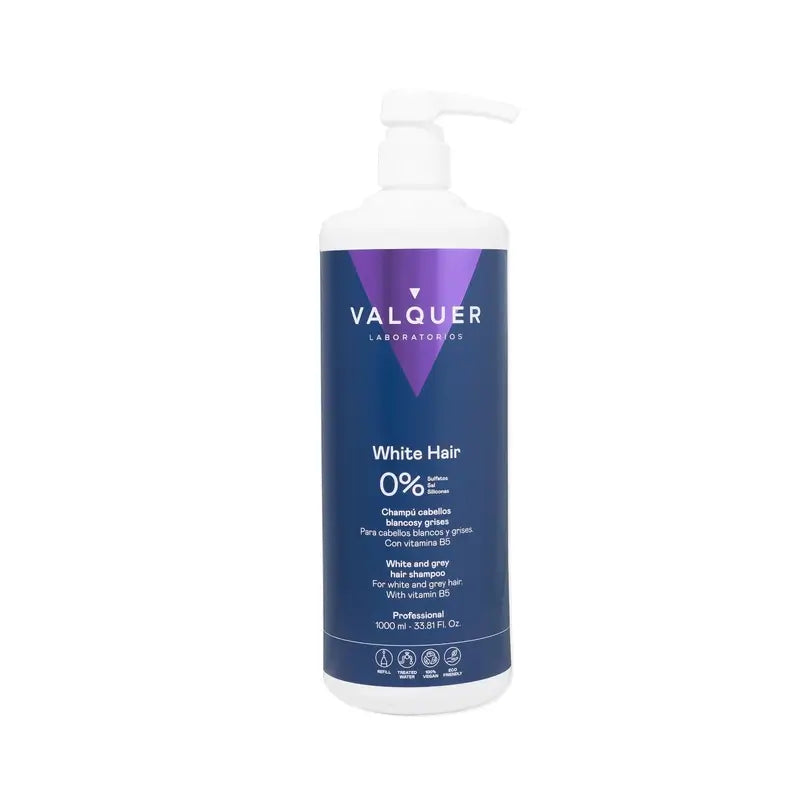 Valquer Haarpflege Shampoo Weißes & Graues Haar, 1000 ml