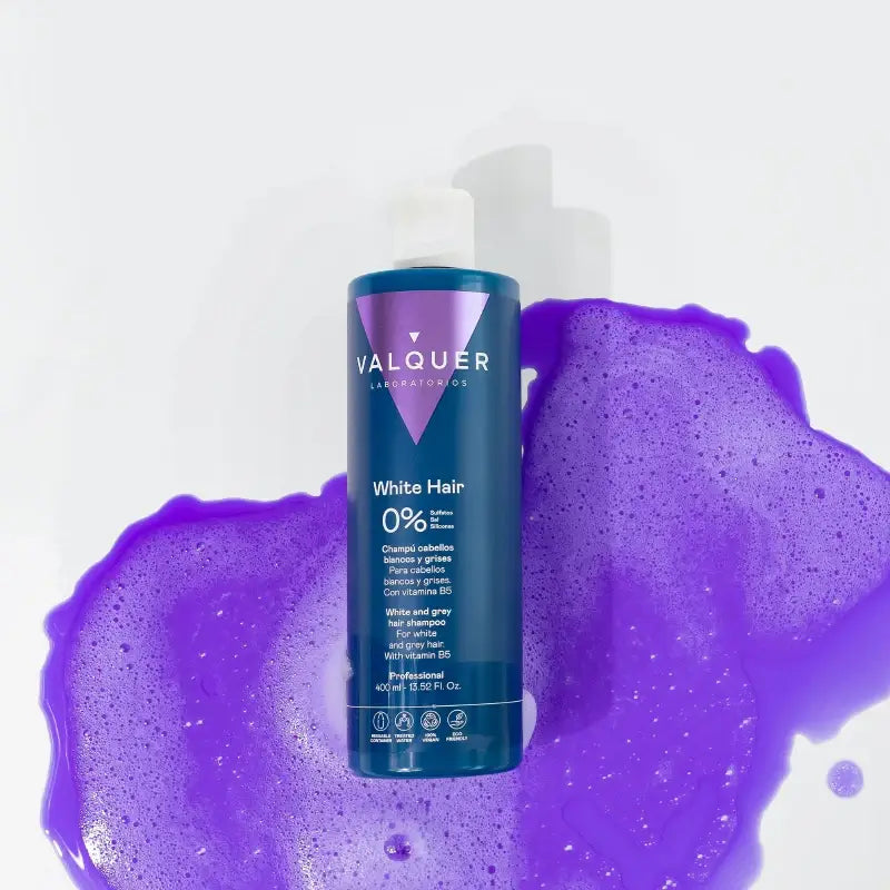 Valquer Haarpflege Weißes & Graues Haar Shampoo, 400 ml