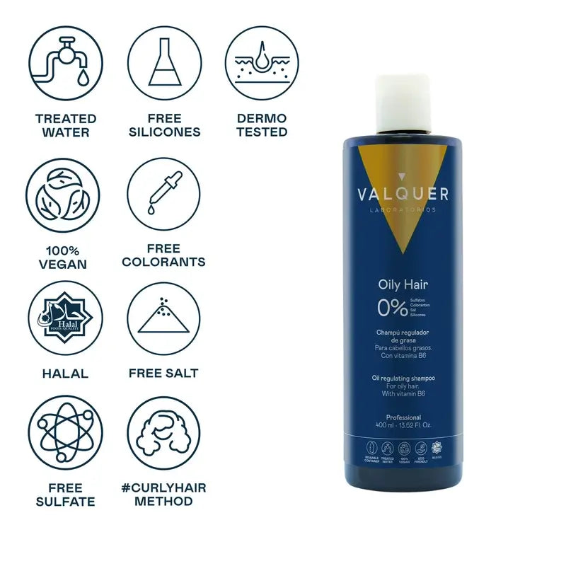 Valquer Haarpflege fettregulierendes Shampoo, 400 ml