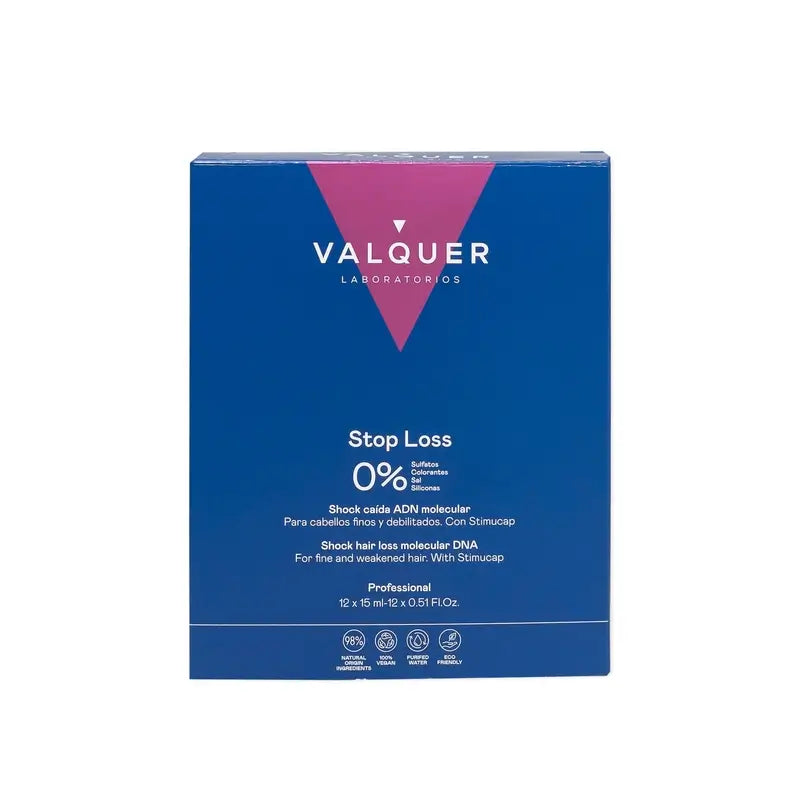 Valquer Haarpflege Schock Haarausfall Molekulare DNA, 12 x 15 ml