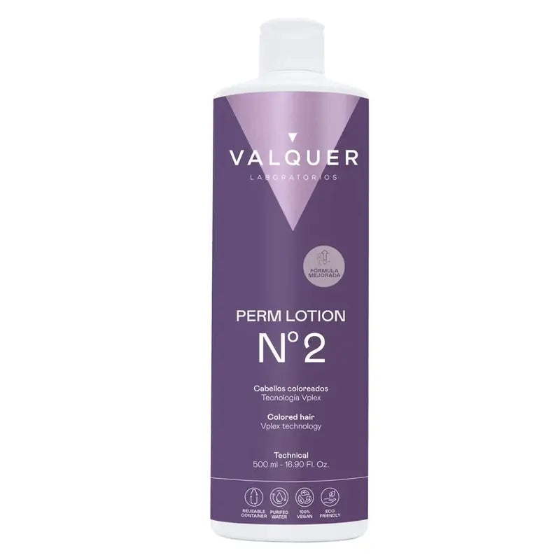 Valquer Dauerwellenflüssigkeit Nr. 2 (farbbehandeltes Haar) , 500 ml