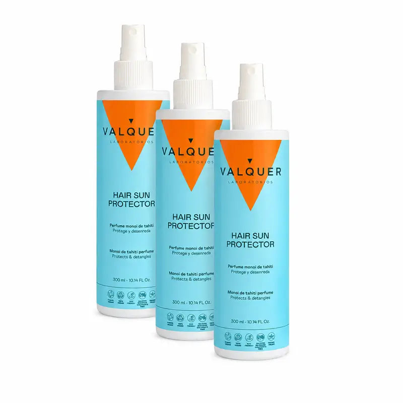 Valquer Sunscreen Haar-Sonnenschutz, Packung 3 x 300 ml